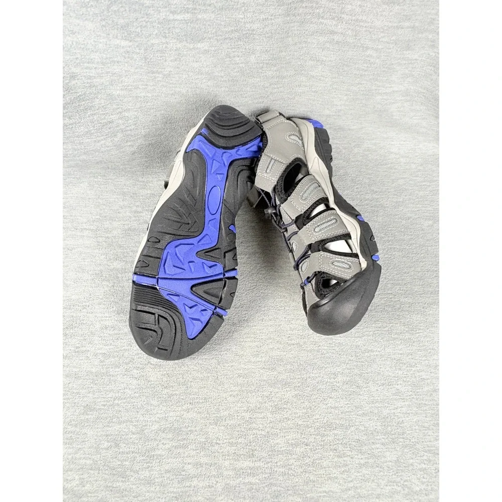 Brown Oak Sport Sandals Mens 8 Grey Black Blue Hiking Outdoors Waterproof